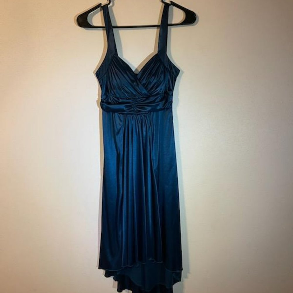 Teal Silk Dress